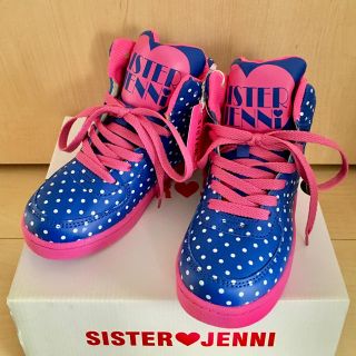 ジェニィ(JENNI)の新品♡JENNI♡ドット柄ハイカットスニーカー♡20㌢(スニーカー)