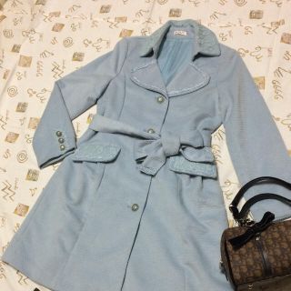 アクシーズファム(axes femme)のうさぎちゃん様お取置き☆axes femme★新品★水色のコートM(ロングコート)