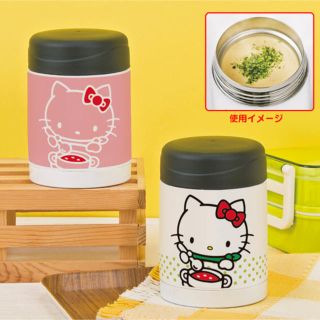 ハローキティ(ハローキティ)のjunko様専用 ハローキティ スープジャー ピンク ホワイトセット(弁当用品)