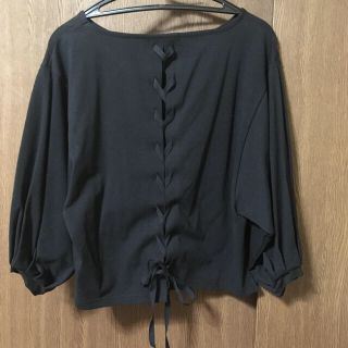 ダブルクローゼット(w closet)の【メロン様専用】w closet バッグレーストップス(カットソー(長袖/七分))