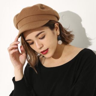 アズールバイマウジー(AZUL by moussy)の新品🎩 アズールバイマウジー メルトン風キャスケット BEG(キャスケット)