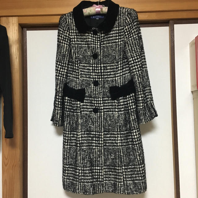 鉄道運行管理 【雑誌掲載】エムズグレイシー ピンク チェック コート 2way 春コート