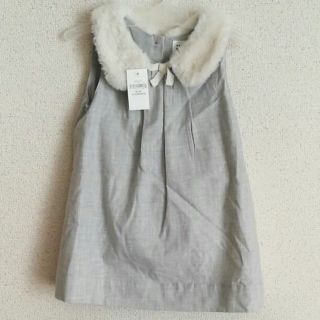 ベビーギャップ(babyGAP)の3,900円→1,990円【新品】babyGAP✨襟ボアワンピース✨90(ワンピース)