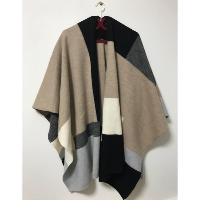 配色ニットポンチョ | フリマアプリ ラクマ