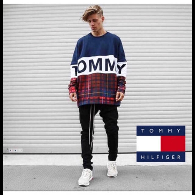 Tommy Hilfiger Denim チェックロゴMIXスエット