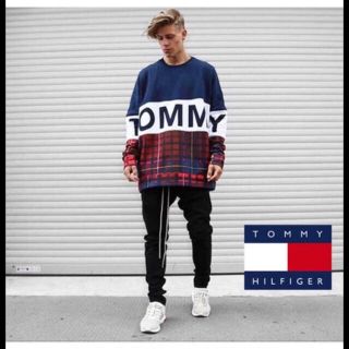 トミーヒルフィガー(TOMMY HILFIGER)のTommy Hilfiger Denim チェックロゴMIXスエット(スウェット)