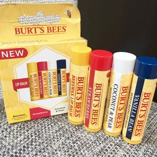 バーツビーズ(BURT'S BEES)のオーガニック🌷BURT'S BEE リップバーム4本(リップケア/リップクリーム)