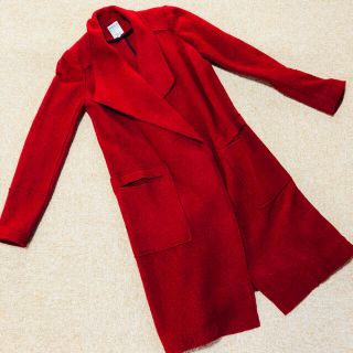 ザラ(ZARA)の値下げ！ZARA★レッドロングコート★XS(ロングコート)