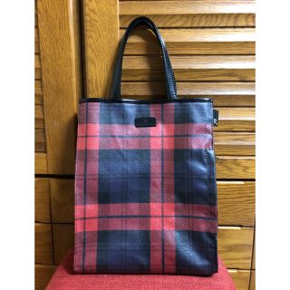 ルートート(ROOTOTE)のROOTOTE☆上品な赤黒チェックのトートバック(トートバッグ)