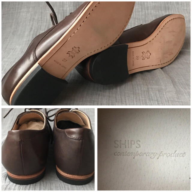 SHIPS(シップス)の新品・未使用 SHIPS ホースレザー プレーントゥシューズ  シップス メンズの靴/シューズ(スニーカー)の商品写真