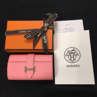 Hermes - エルメス ベアン 4連キーケース ローズコンフィッティ 薄い