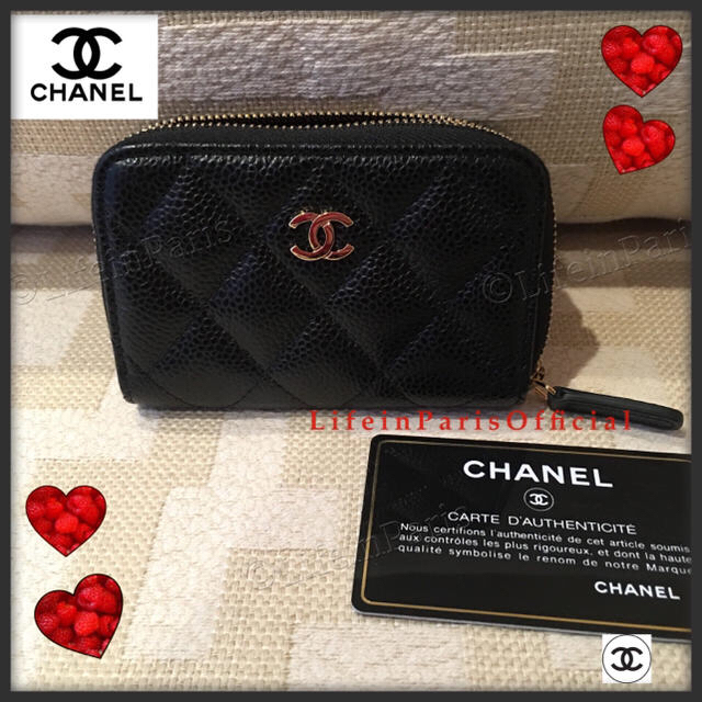 Chanel キャビアコインケースzip♡カード入れ/ミニ財布にもなります