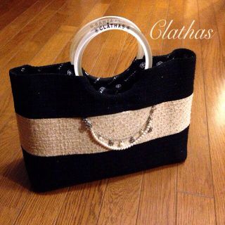 クレイサス(CLATHAS)のCLATHAS♥︎上品ボーダーbag(ハンドバッグ)