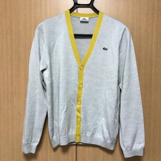 ラコステ(LACOSTE)の美品【ラコステ】レディース/カーディガン/ウール/サイズ3/グレー/職場や学校に(カーディガン)