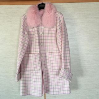 クレージュ(Courreges)のクレージュ リバーシブルフォックス襟コート 未使用です(毛皮/ファーコート)