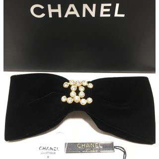 シャネル(CHANEL)の【12/25まで10%off】新品 シャネル  ベルベット リボンバレッタ(バレッタ/ヘアクリップ)