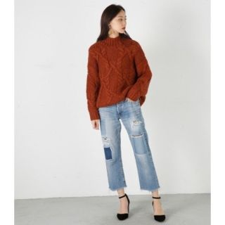 マウジー(moussy)の美品⭐MOUSSY パッチワーク ストレートデニム 24 カットオフ(デニム/ジーンズ)