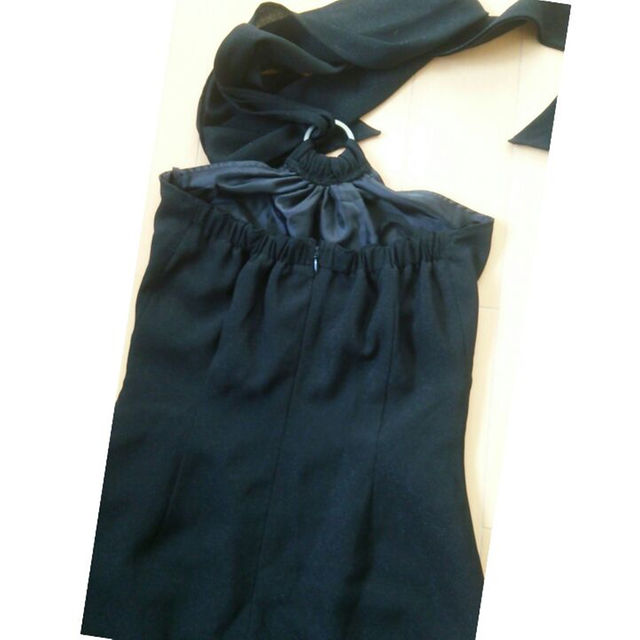 GW処分 美品 パーティドレス  アシメ 黒ラメ レディースのフォーマル/ドレス(その他ドレス)の商品写真