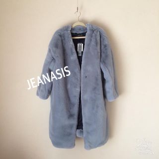 ジーナシス(JEANASIS)のボリュームファーノーカラーコート(毛皮/ファーコート)