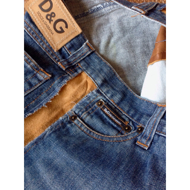 D&G - ☆D&G DOLCE&GABBANA☆レザーライン ジーンズ 伊製の通販 by