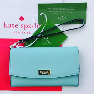 ケイトスペードニューヨーク(kate spade new york)のベランダ様専用♡Kate Spade ♠️可愛い携帯入れ付きのリストレット(モバイルケース/カバー)