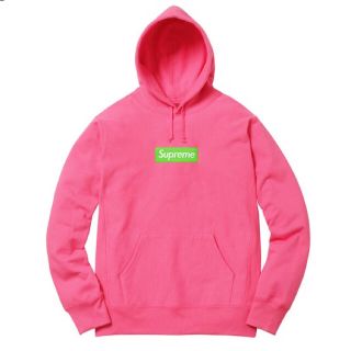 シュプリーム(Supreme)のsupreme box logo ピンク M(パーカー)