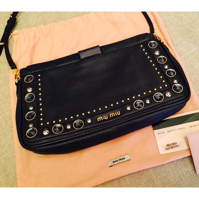 世界的に有名な 超美品♡ レア ミュウミュウ ビジュー バッグ - www