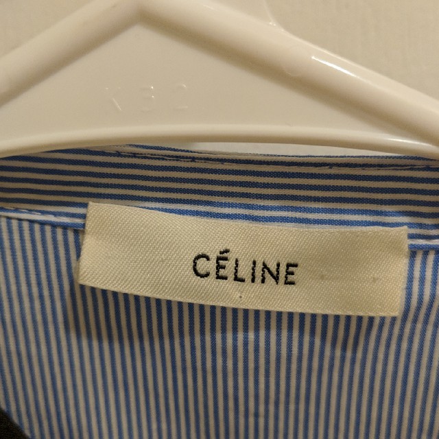 celine(セリーヌ)のCELINE新品 青のストライプシャツ レディースのトップス(シャツ/ブラウス(長袖/七分))の商品写真