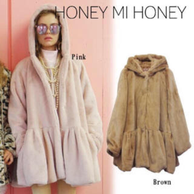 Honey mi Honey(ハニーミーハニー)のHONEY MI HONEY ファーコート レディースのジャケット/アウター(毛皮/ファーコート)の商品写真