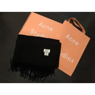 アクネ(ACNE)のAcne studios マフラー ブラック(マフラー/ショール)