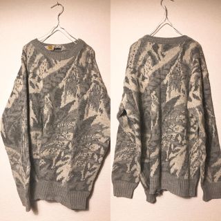 サンタモニカ(Santa Monica)の90s used leaf pattern sweater(ニット/セーター)