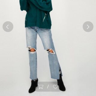 マウジー(moussy)のMOUSSY マウジー ＊ニークラッシュストレート(デニム/ジーンズ)