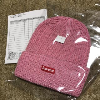 シュプリーム(Supreme)のsupreme beanie pink  ビーニー ピンク ニット帽(ニット帽/ビーニー)