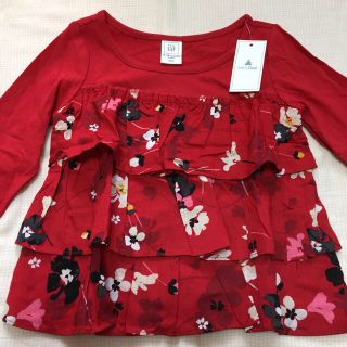 ベビーギャップ(babyGAP)の◆新品未使用◆花柄 ティアード フリルトップス(シャツ/カットソー)