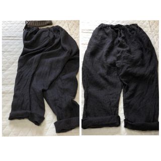 ネストローブ(nest Robe)の【美品】ネストローブ起毛サルエルパンツ黒(サルエルパンツ)