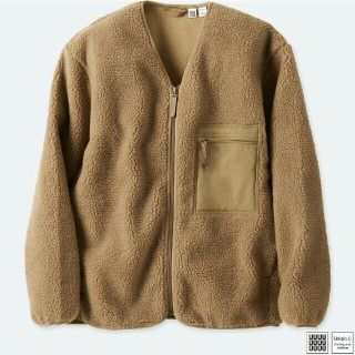 ユニクロ(UNIQLO)のユニクロU　ボアフリースカーディガン(カーディガン)