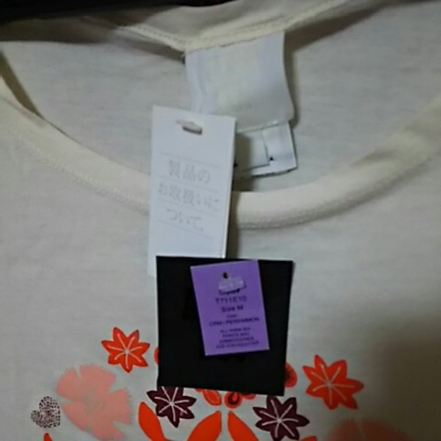 ANNA SUI(アナスイ)のANNA SUI アナスイ Tシャツ バンビ オレンジ オフホワイト 鹿 橙色 レディースのトップス(Tシャツ(半袖/袖なし))の商品写真