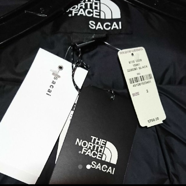 sacai(サカイ)のTAMOtsu様Sacai × the north face ボンバージャケット レディースのジャケット/アウター(ダウンジャケット)の商品写真