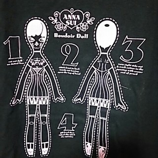 アナスイ(ANNA SUI)のANNA SUI アナスイ Tシャツ 人形 ドール ブラック ピンク 黒色(Tシャツ(半袖/袖なし))