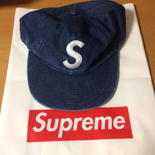 シュプリーム(Supreme)の17ss Supreme cap denim s logo インディゴ デニム(キャップ)