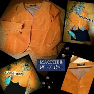 マカフィー(MACPHEE)のMACPHEEレザージャケットTOMORROWLAND豚革ワンピースに(その他)