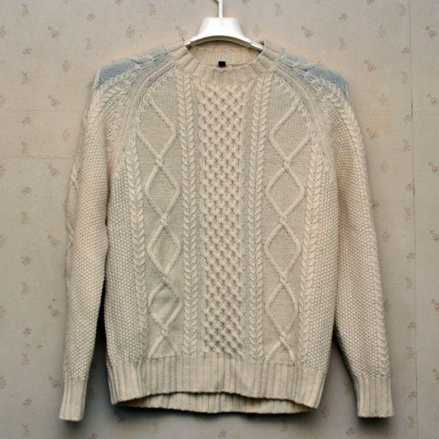 MUJI (無印良品)(ムジルシリョウヒン)の無印良品　アラン編み　セーター メンズのトップス(ニット/セーター)の商品写真