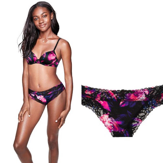 Victoria's Secret(ヴィクトリアズシークレット)の新品米国Victoria'ssecretレース TバックMフラワー レディースの下着/アンダーウェア(ショーツ)の商品写真