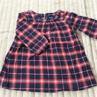 ベビーギャップ(babyGAP)のチェックのワンピース♡サイズ80(ワンピース)