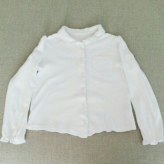 ベルメゾン(ベルメゾン)の白☆ブラウス☆130㎝☆綿100%☆シャツ☆長袖☆学校☆スクール(ブラウス)