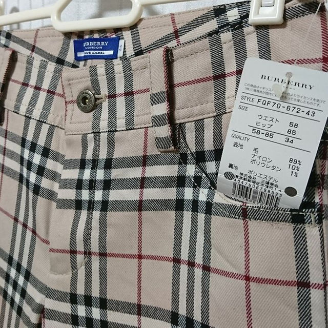 新品 バーバリーブルーレーベル ノバチェックパンツ 34 新品 バーバリーブルーレーベル ノバチェックパンツ 34