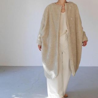 ドゥーズィエムクラス(DEUXIEME CLASSE)のARGUE☆BOA COAT/MILK BEIGE(ロングコート)