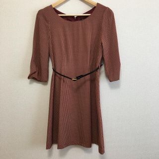 ミッシュマッシュ(MISCH MASCH)のミッシュマッシュ 七分袖千鳥ワンピース(ミニワンピース)