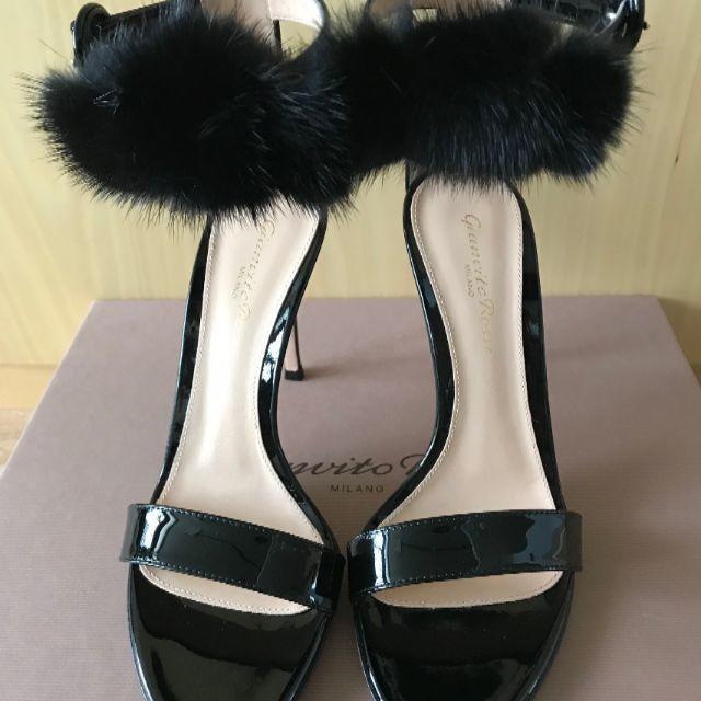 保障できる Gianvito Rossi ジャンヴィト・ロッシ Gianvito Rossi サンダル ミンクファー 新品 サンダル 