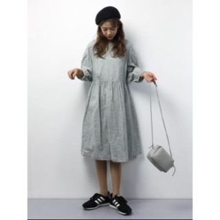 ドットアンドストライプスチャイルドウーマン(Dot&Stripes CHILDWOMAN)の【処分致します！12/5まで】21Wシャツコール  パフスリーブワンピース(ひざ丈ワンピース)